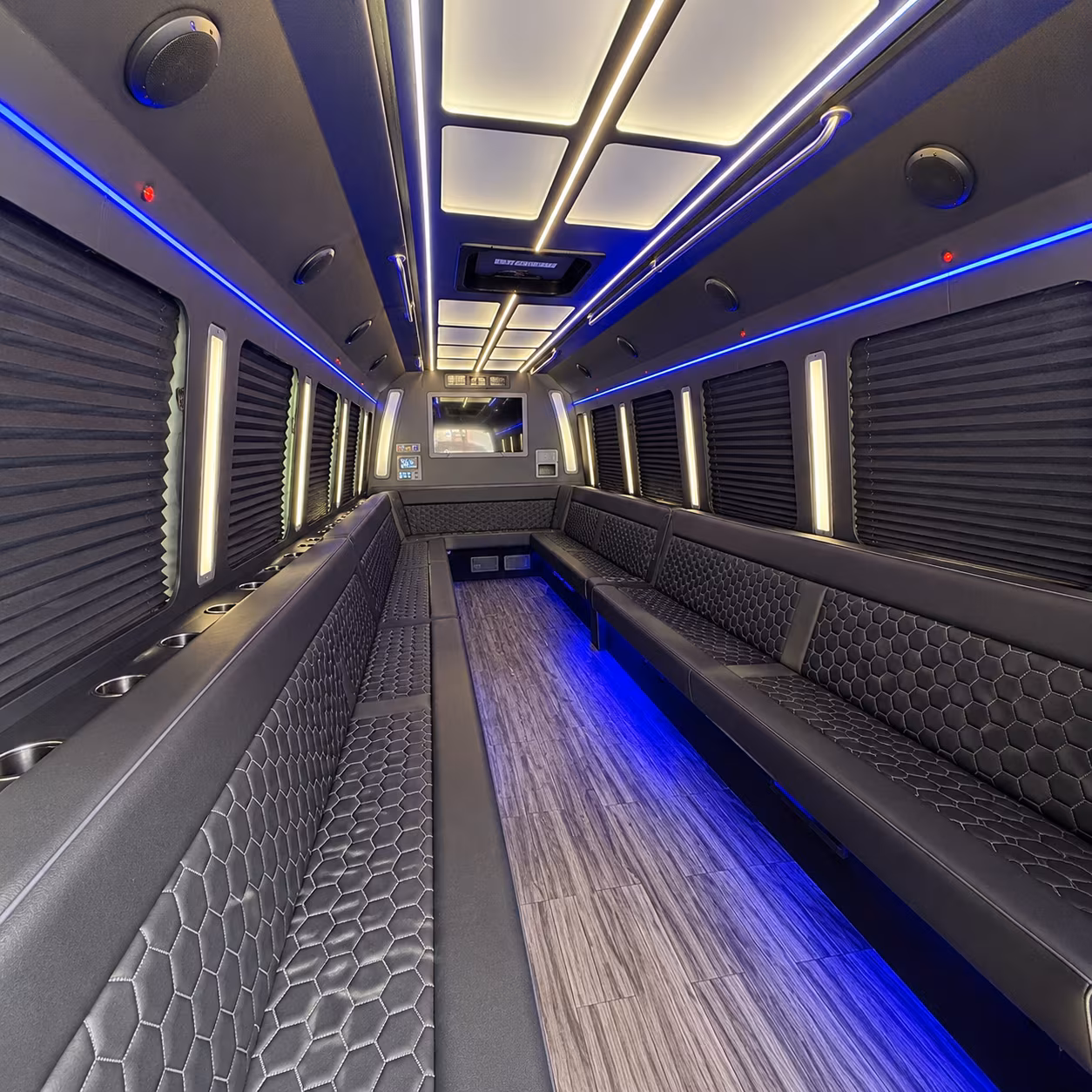 santa ana 30 passenger party bus interior