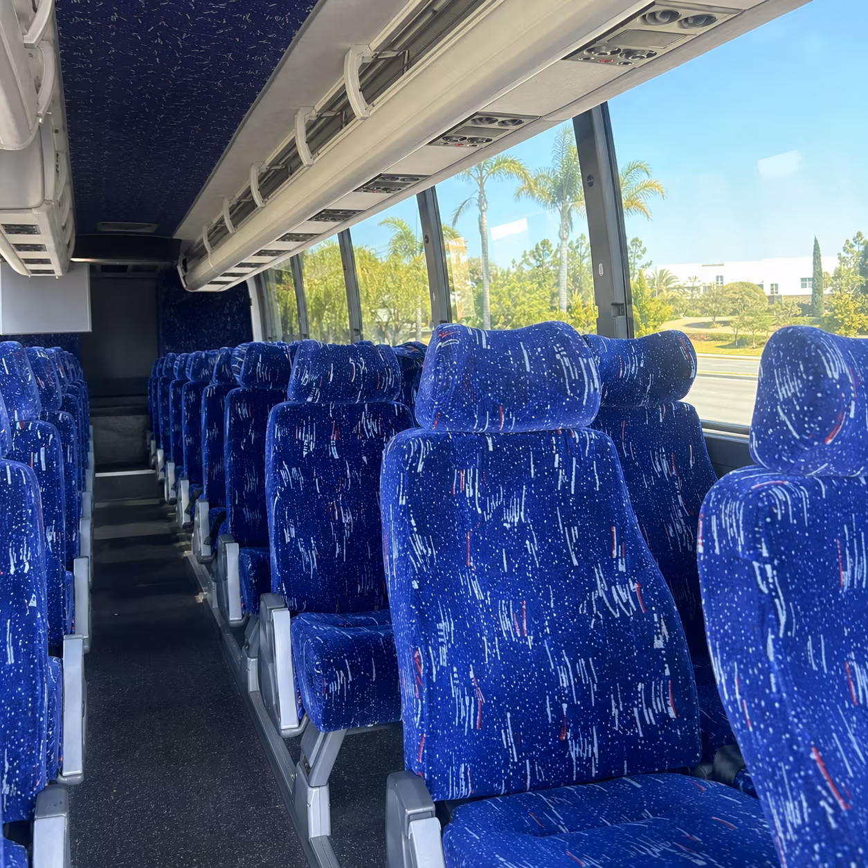 santa ana 56 passenger charter bus interior