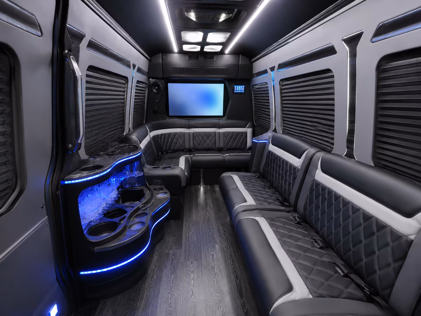 santa ana sprinter limousine inside