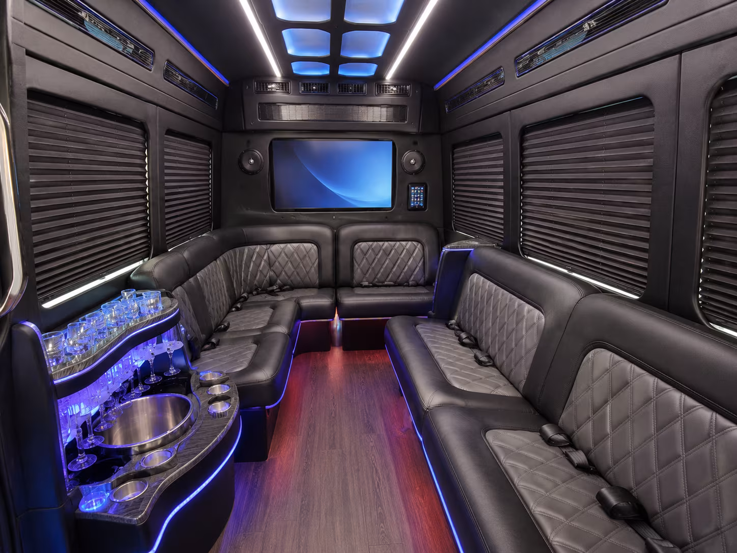 santa ana sprinter limousine interior